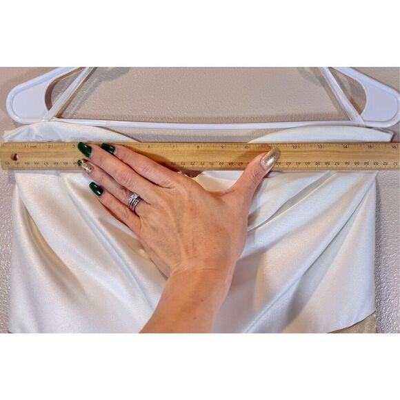 Vintage Jessica McClintock for Gunne Sax Gold & Cream Strapless Sweetheart Dress - Picture 7 of 8